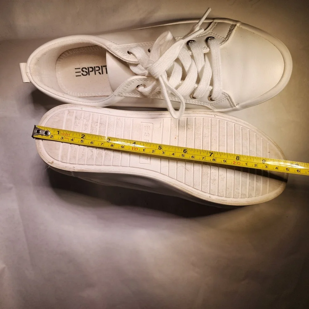 Esprit White Sneakers Womens Casual Lace Up‎ Comfortable Stylish Shoes